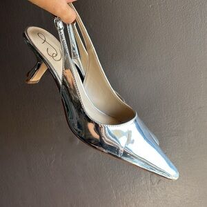 Sam Edelman silver kitten heel Bianka pump size 11